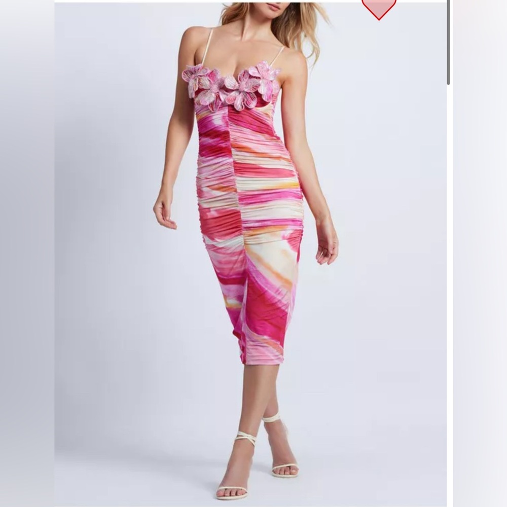 Aura embroidered stretch midi dress by PatBO - 2